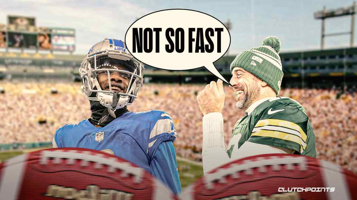Aaron Rodgers, Jameson Williams, jersey, Lions, Packers