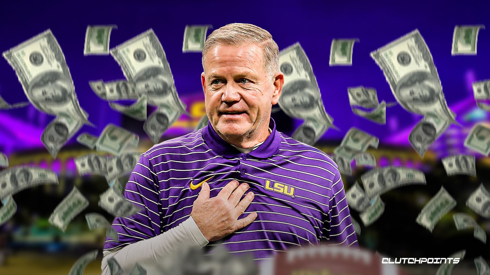 Brian Kelly accidentally paid extra $1 million by LSU football