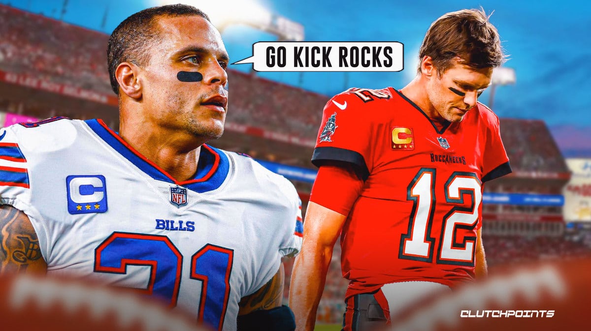 Tom Brady, Jordan Poyer, Tampa Bay Buccaneers, Buffalo Bills