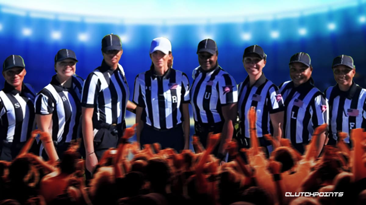 All female football officiating crew makes history