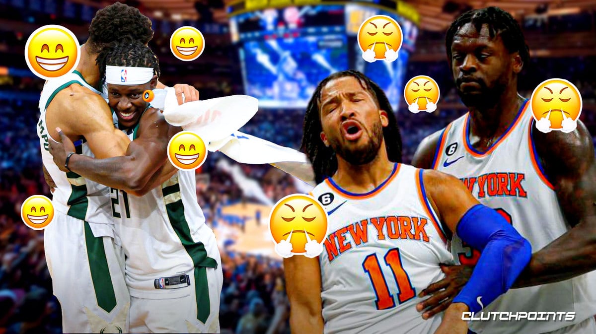Jalen Brunson, Julius Randle, Giannis Antetokounmpo, Jrue Holiday, Knicks, Bucks