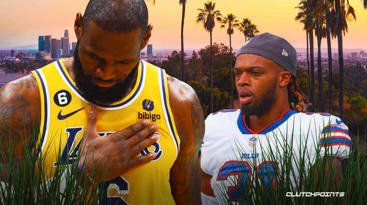 LeBron James, Damar Hamlin, Los Angeles Lakers, Buffalo Bills