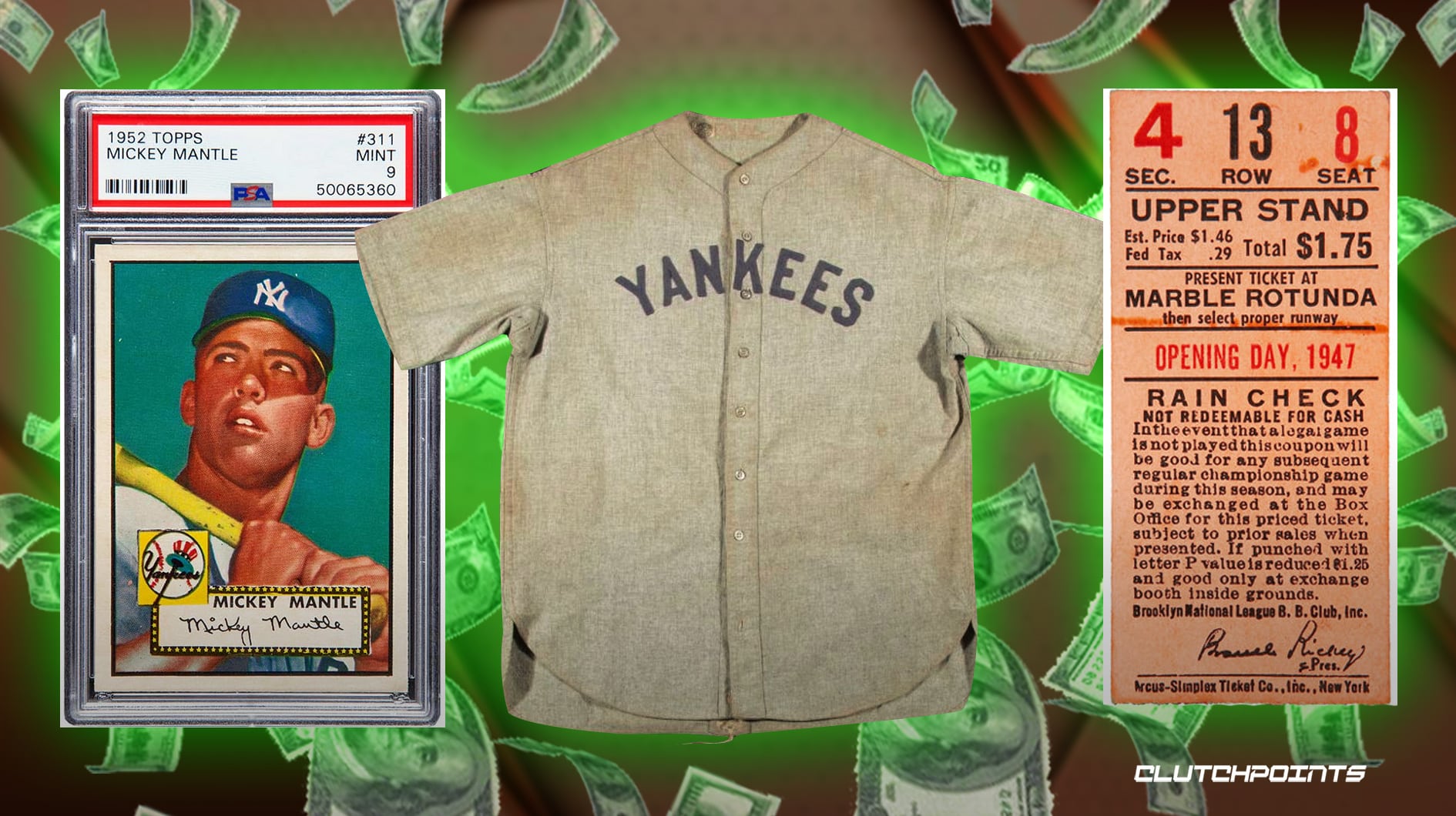 Sold at Auction: 2007 Lou Gehrig Game Used Jersey Card