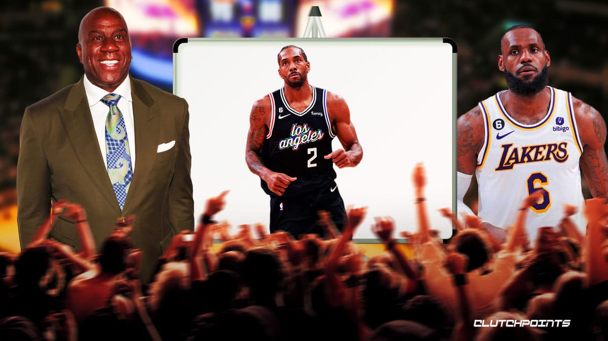 Magic Johnson, Kawhi Leonard, LeBron James, Lakers