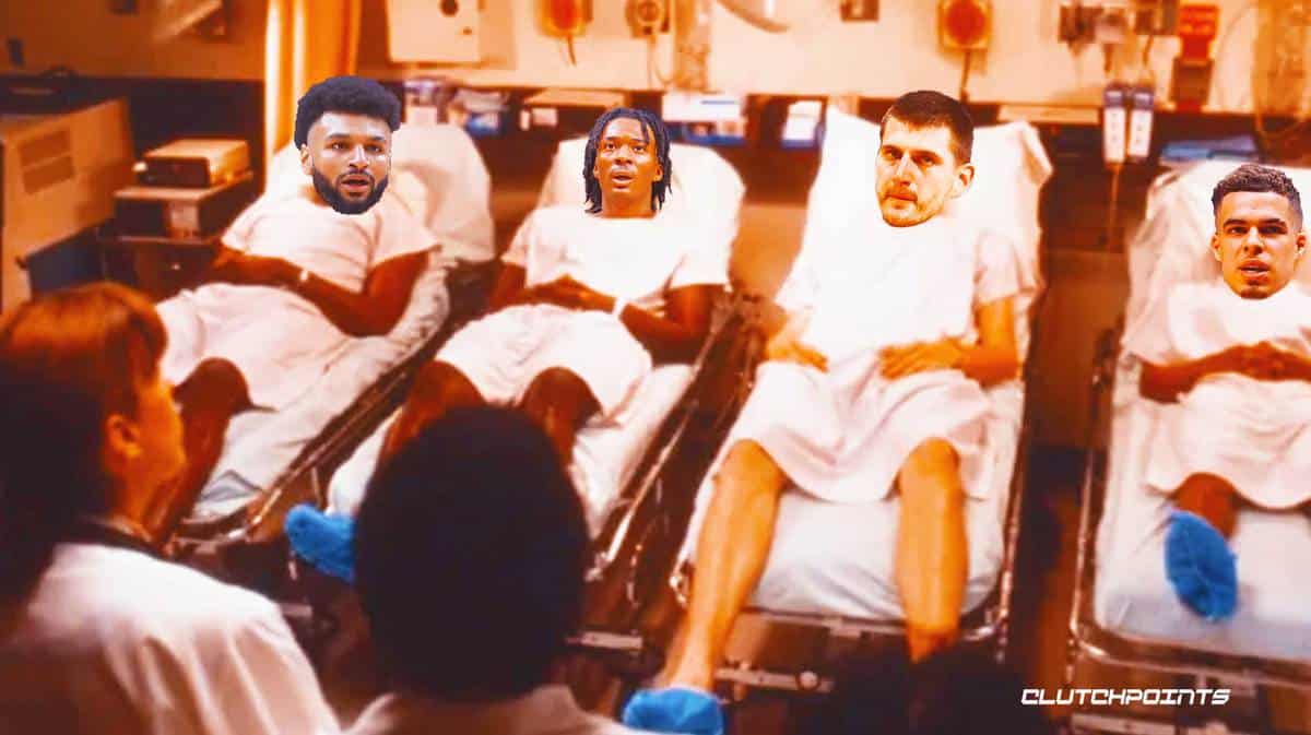 Jamal Murray, Nikola Jokic, Mihcael Porter Jr., Bones Hyland, Denver Nuggets