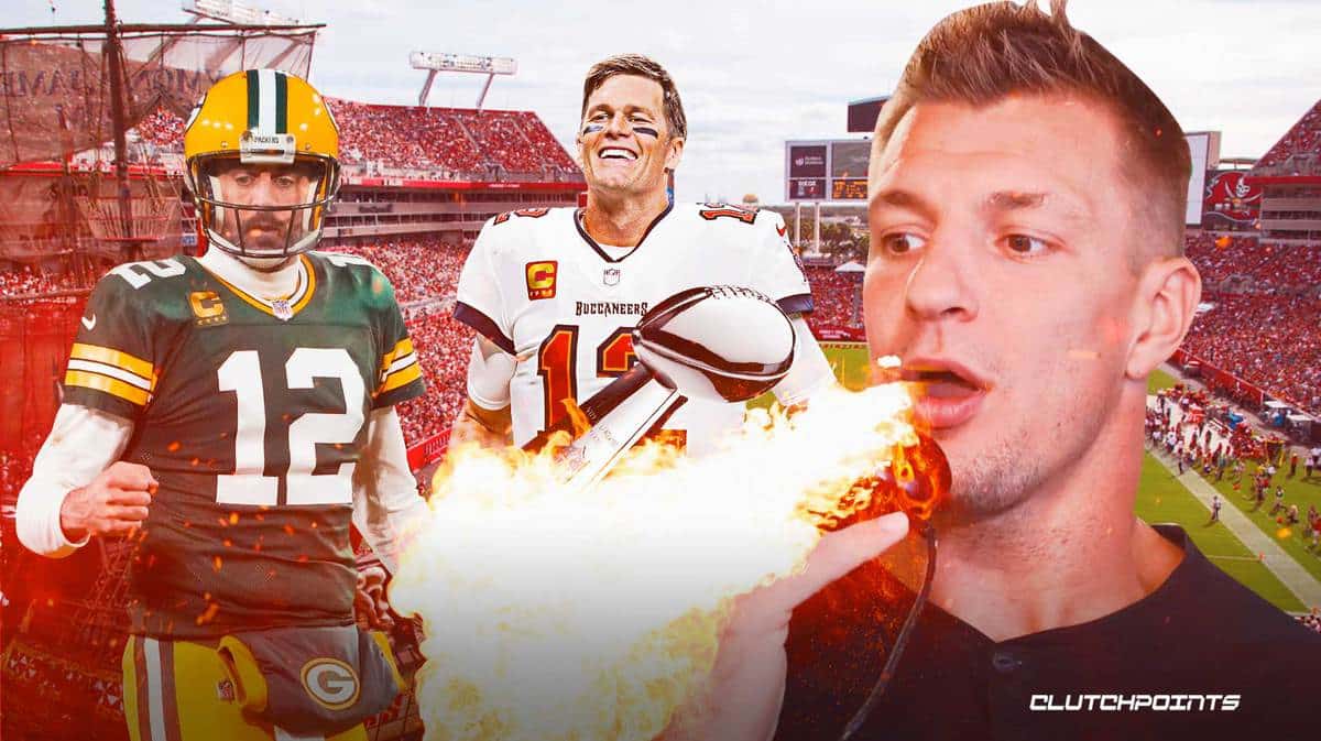 Rob Gronkowski, Aaron Rodgers, Tom Brady, Packers