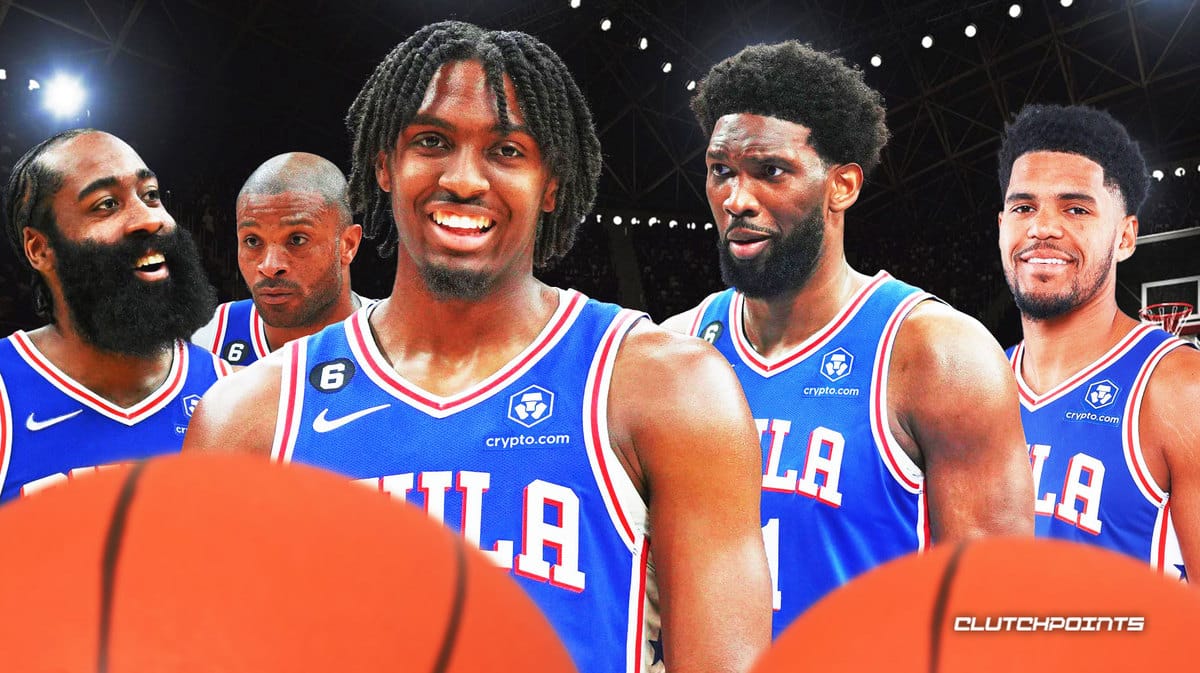 Sixers, James Harden, PJ Tucker, Tyrese Maxey, Joel Embiid, Tobias Harris