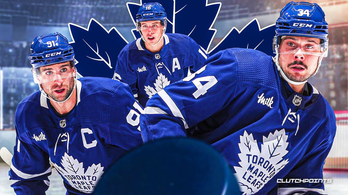 Auston Matthews and Mitch Marner hit the ice in the Leafs uniform