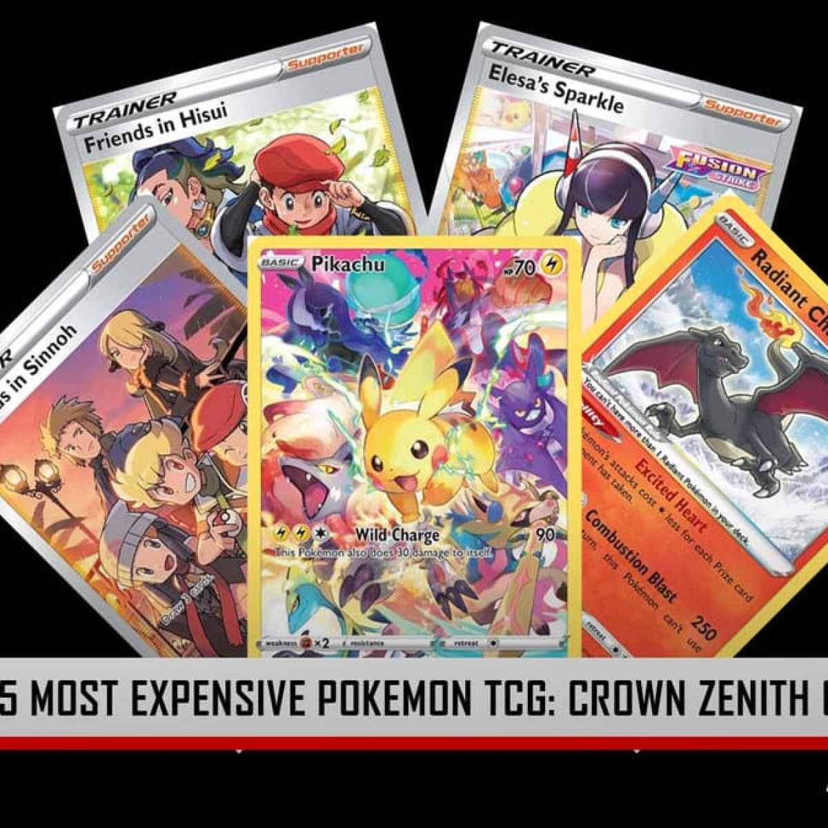 mcdonalds.pokemon cards Amazon.com: Pokemon 5 Full Art Trainer Card Lot - X1 Secret Rare, X4 Full  Art Etched Cards main image 1