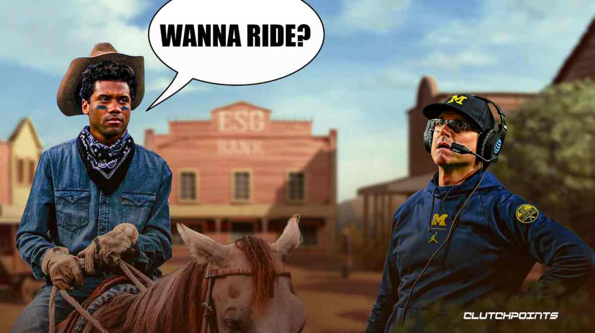 Broncos Jim Harbaugh Russell Wilson coach