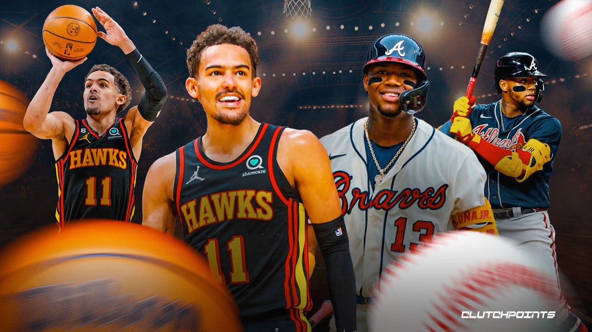 Atlanta Hawks' Trae Young and Atlanta Braves' Ronald Acuna Jr Show