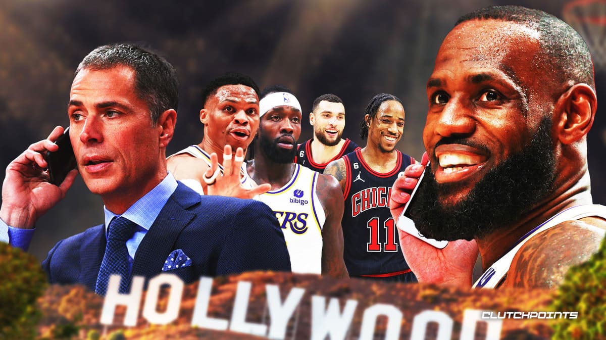 lebron james rob pelinka los angeles lakers demar derozan zach lavine patrick beverley russell westbrook trades