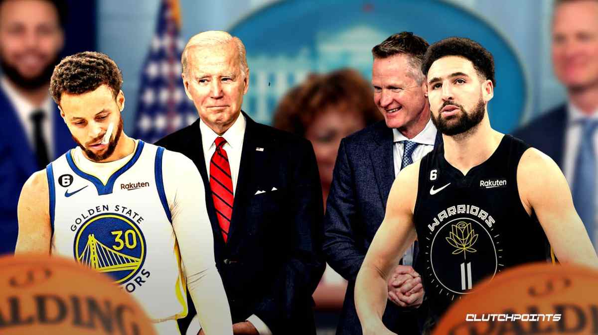 Warriors, Joe Biden, Steph Curry, Klay Thompson, Steve Kerr