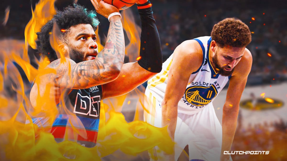 Saddiq Bey, Klay Thompson, Warriors