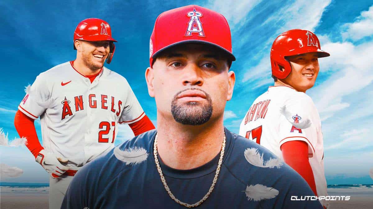 Shohei Ohtani Albert Pujols Mike Trout Angels