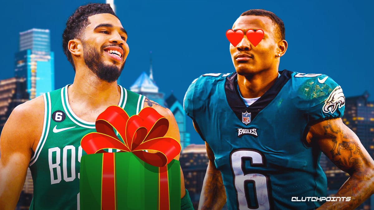DeVonta Smith, Jayson Tatum, Boston Celtics, Philadelphia Eagles, Sixers