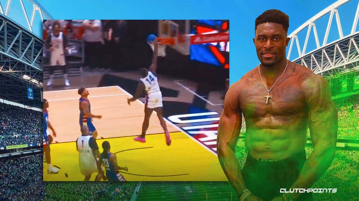 ESPN on X: DK Metcalf showed up in the MJ fit 