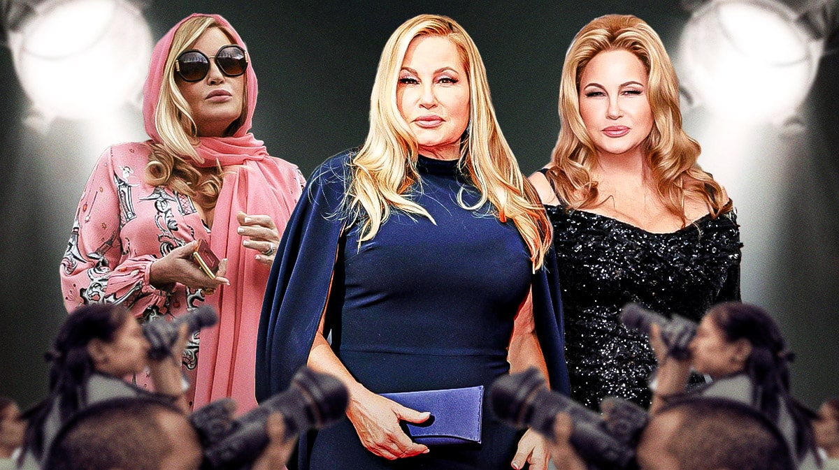 Jennifer Coolidge playing in American Pie, White Lotus and Shotgun Wedding.