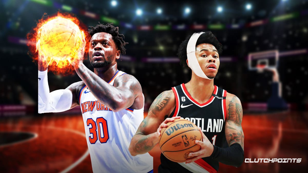 Julius Randle, Anfernee Simons, 3-point contest, Knicks, Trail Blazers