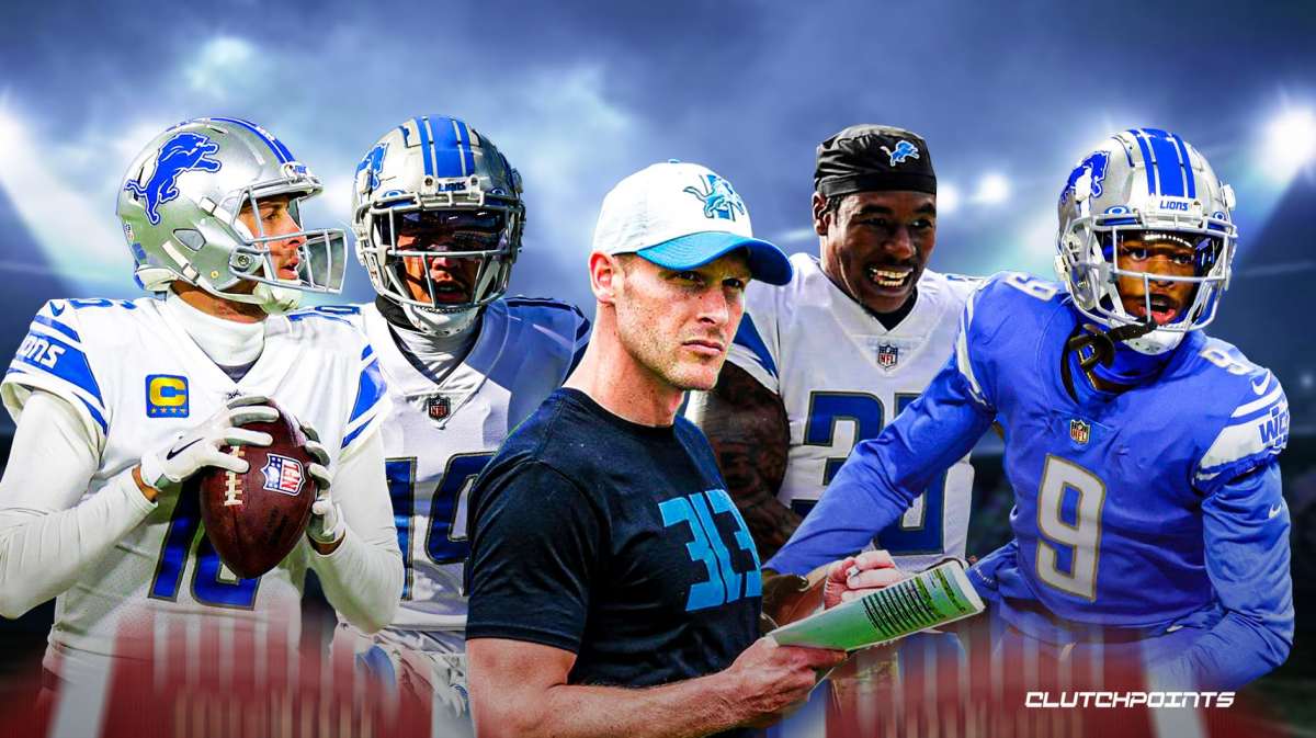 Lions, Ben Johnson, Jared Goff, Amon-Ra St Brown, Jamaal Williams, Jameson Williams