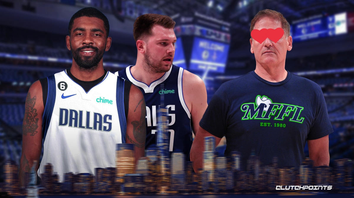 Mark Cuban, Luka Doncic, Kyrie Irving, Mavs