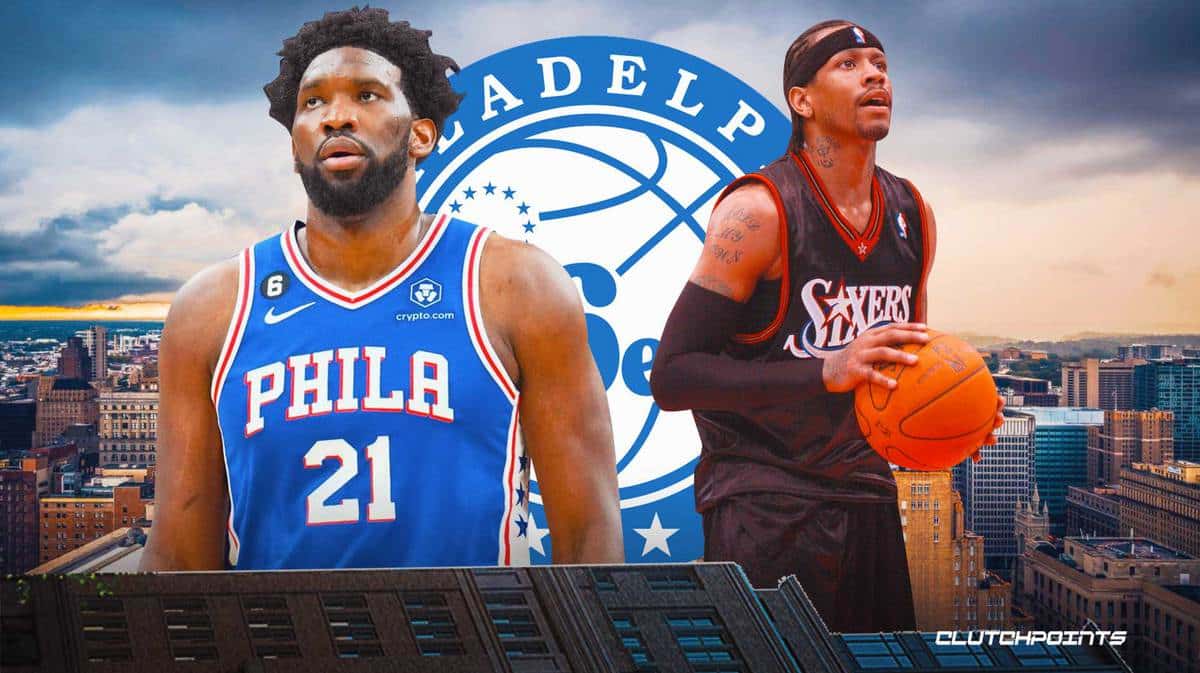 76ers, Joel Embiid, 76ers Spurs, Allen Iverson