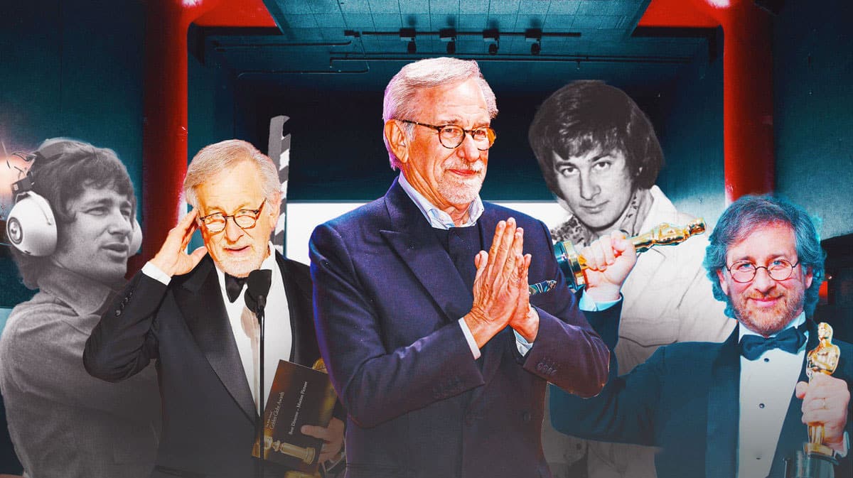 Steven Spielberg in various times of his career.