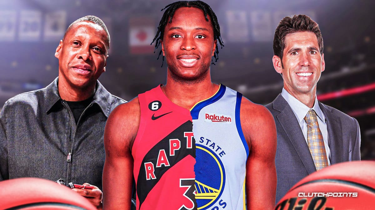 Masai Ujiri, OG Anunoby, Bob Myers, Warriors