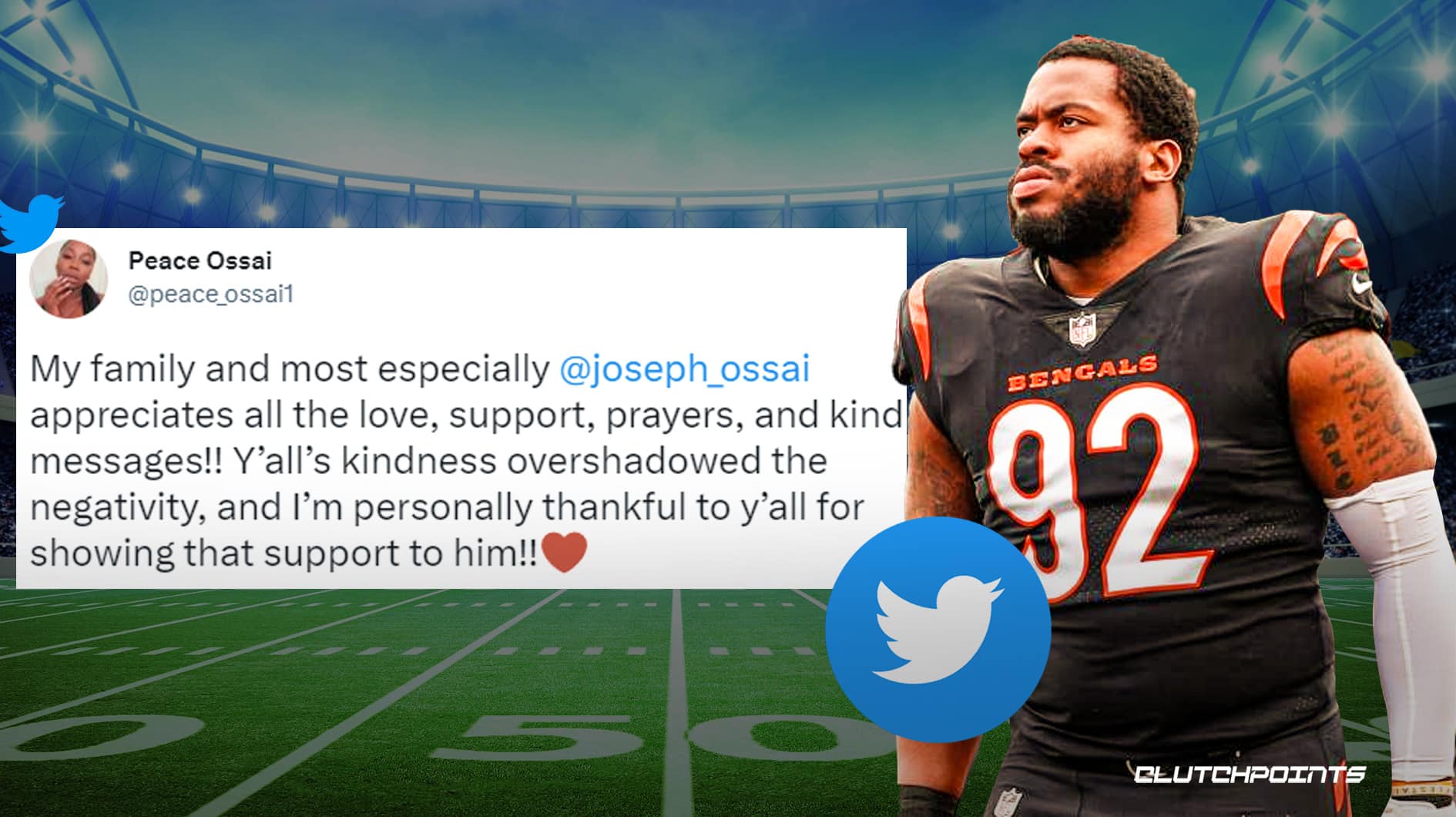 Joseph Ossai's sister posts heartfelt message to Bengals fans