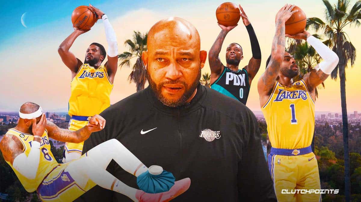 los angeles lakers dangelo russell malik beasley lebron james