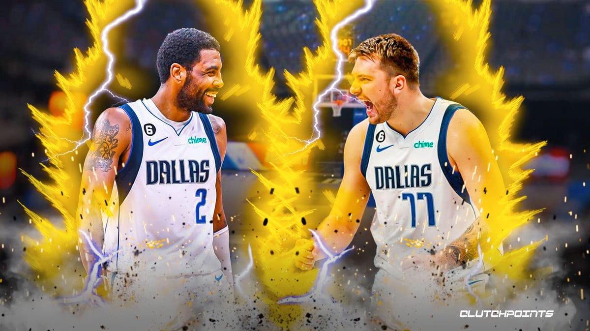 Luka Doncic, Kyrie Irving, Jason Kidd, Mavs