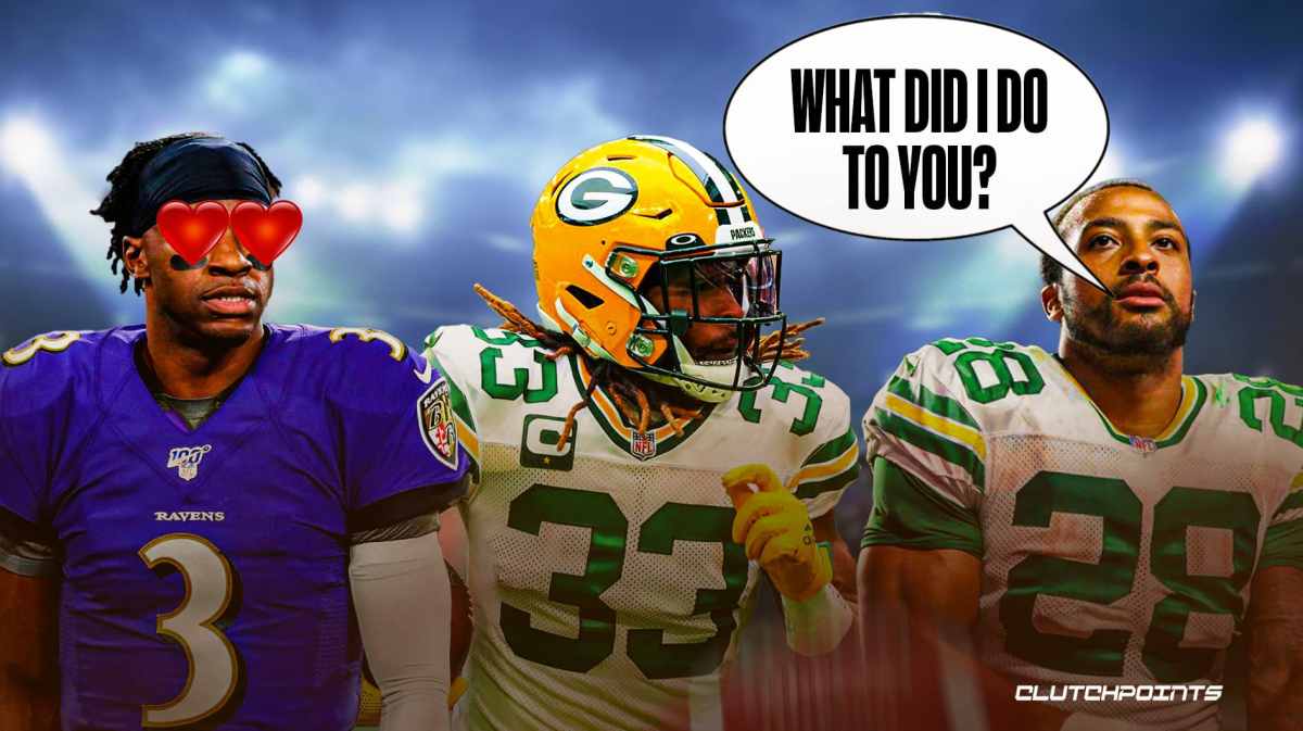 AJ Dillon, Robert Griffin III, Aaron Jones, Packers