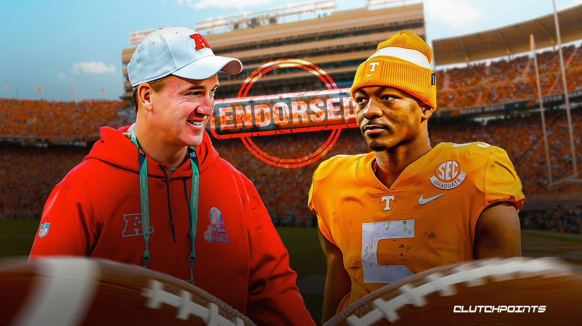 Tennessee Volunteers city Peyton Manning and Hendon Hooker