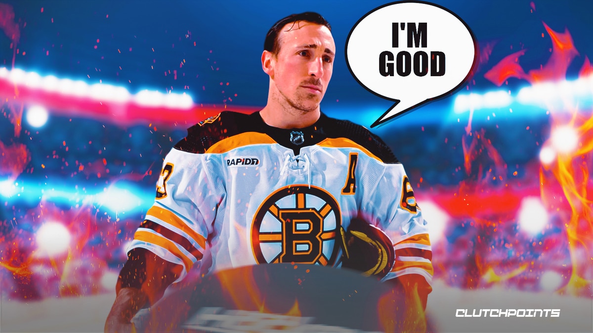 Bruins' Brad Marchand feeling "good" after exiting game with injury