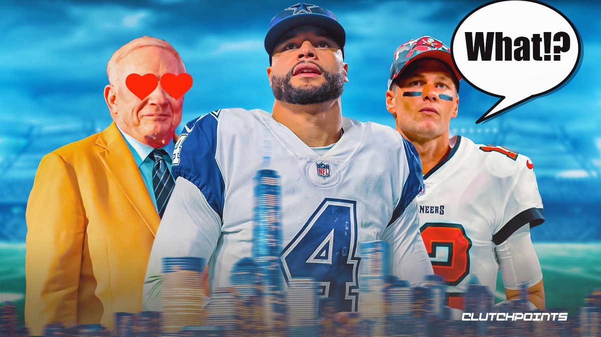 Jerry Jones, Dak Prescott, Tom Brady, Cowboys