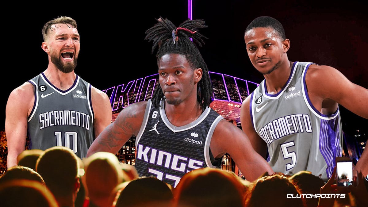 Keon Ellis, De'Aaron Fox, Domantas Sabonis, Sacramento Kings