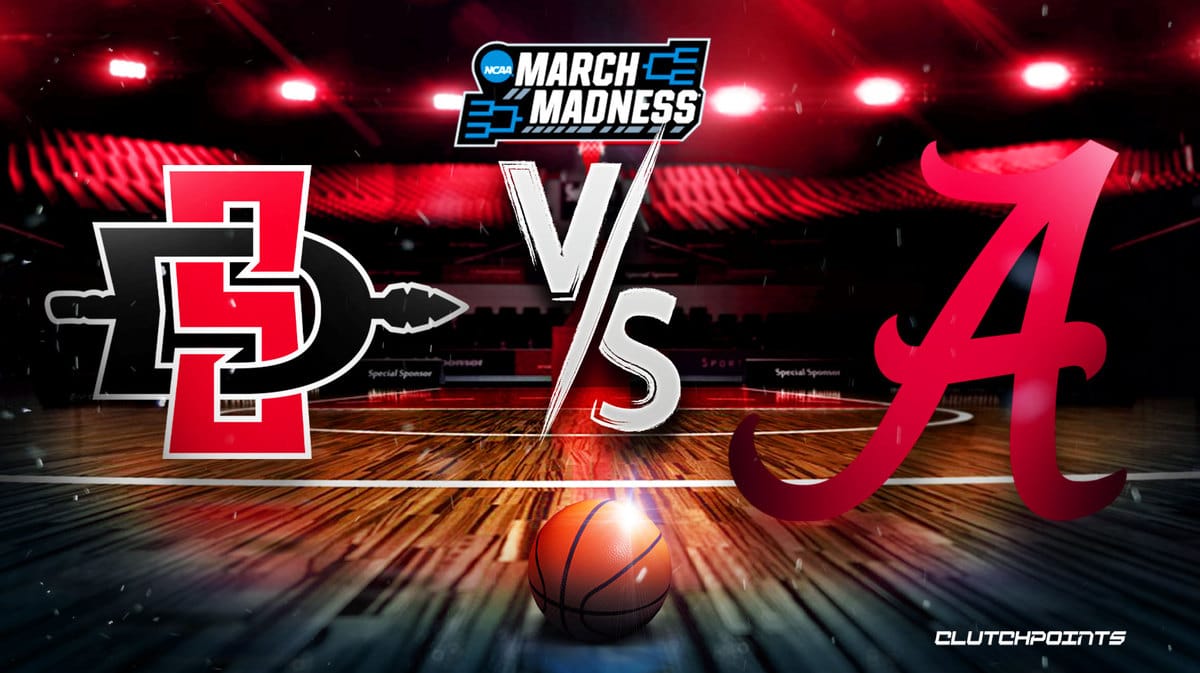 March Madness Odds San Diego State Alabama prediction, pick, how to