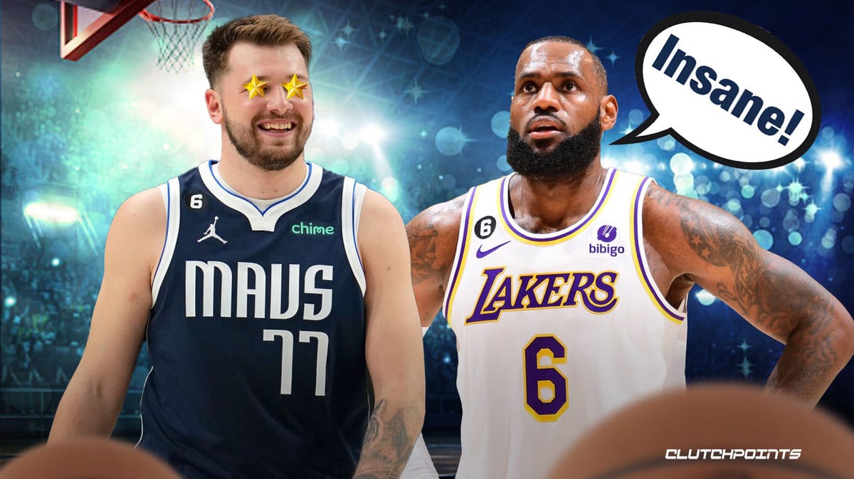 Luka Doncic reacts to LeBron James' 'insane' take on wild pass vs. Pacers