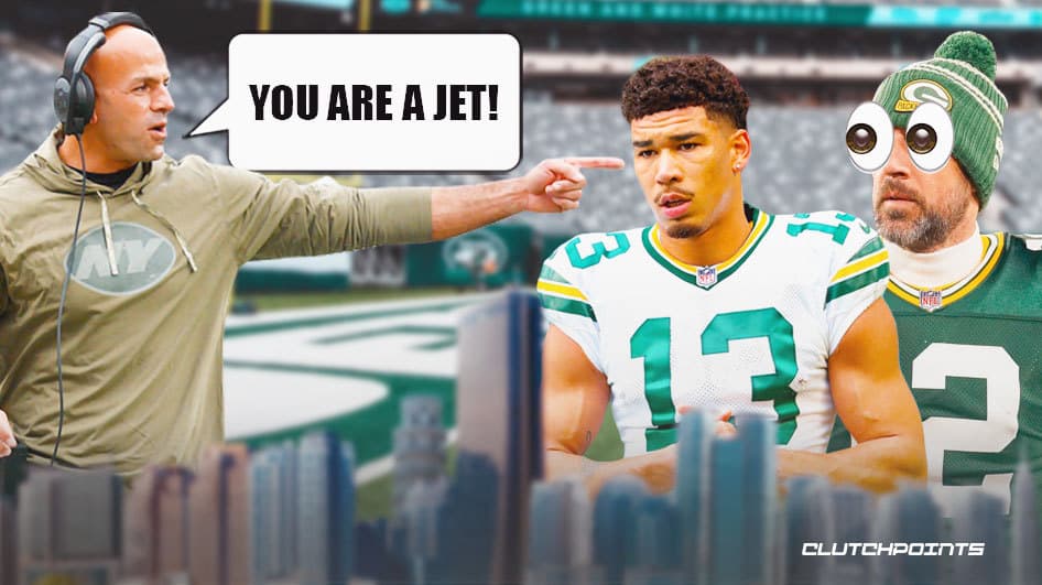 Aaron Rodgers, Allen Lazard, Jets, Packers