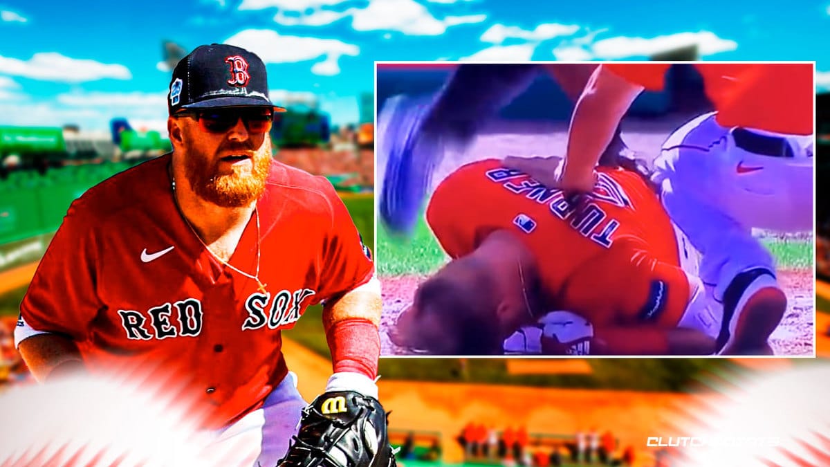Red Sox's Justin Turner gushing blood after getting hit by pitch in the face