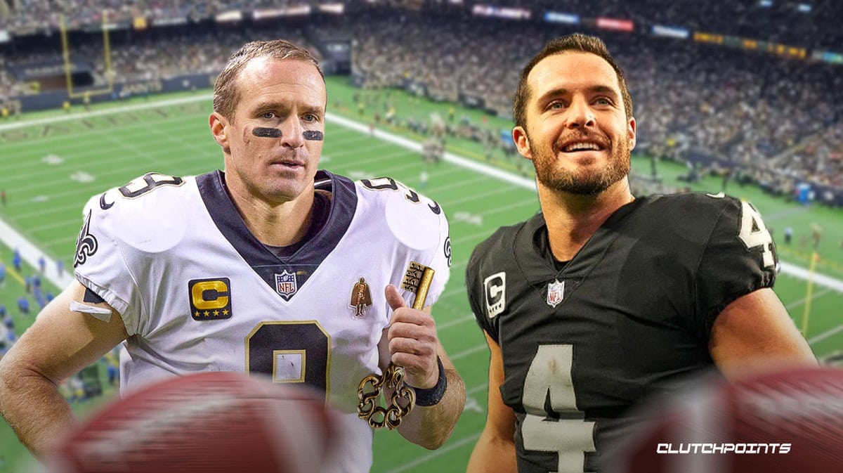 Derek Carr, Drew Brees, New Orleans Saints
