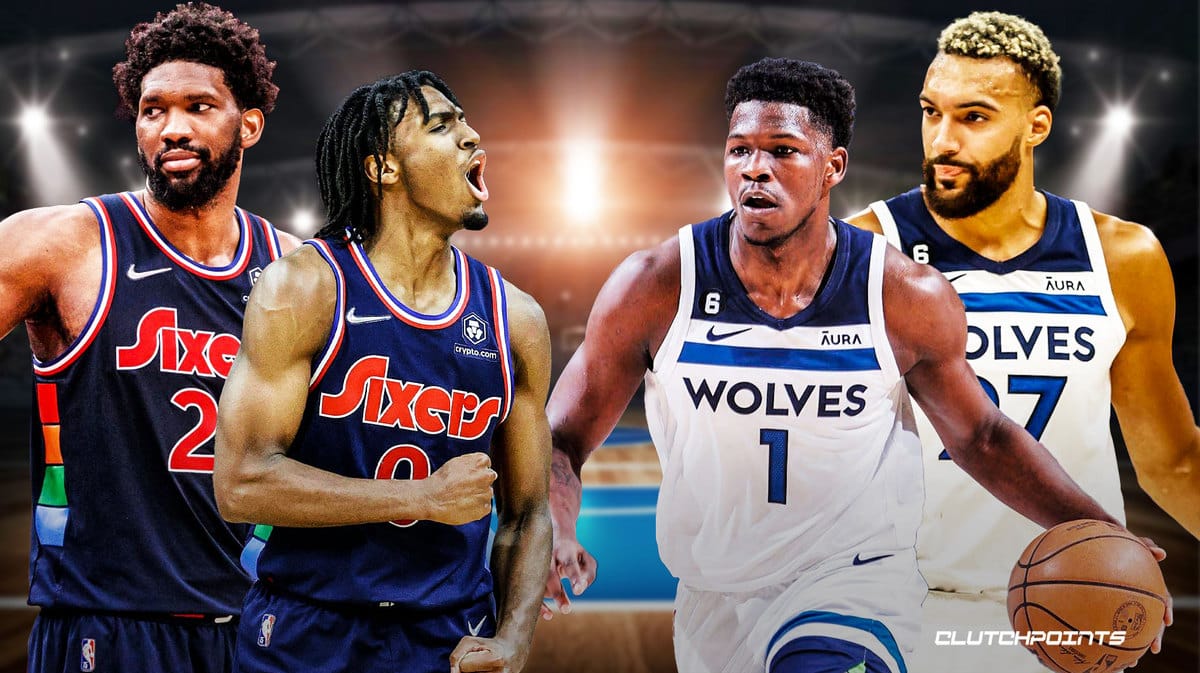 Sixers, Timberwolves, Joel Embiid, Tyrese Maxey, Anthony Edwards, Rudy Gobert