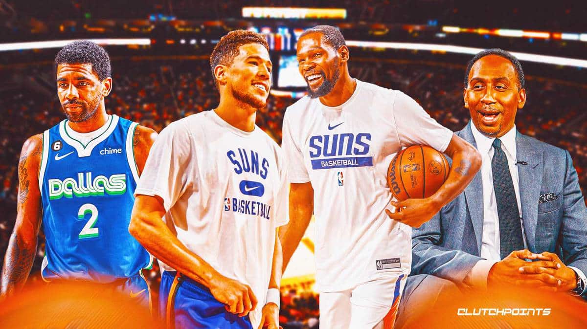 Stephen A. Smith, Kevin Durant, Devin Booker, Kyrie Irving, Suns