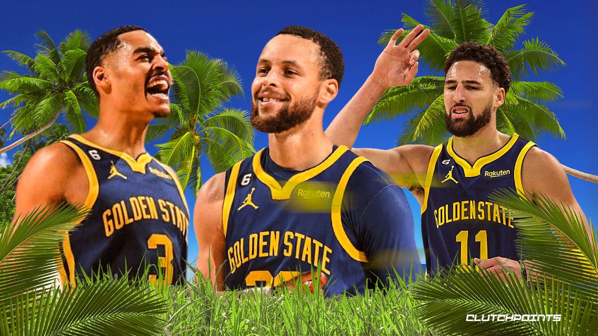 Jordan Poole, Stephen Curry, Klay Thompson, Warriors