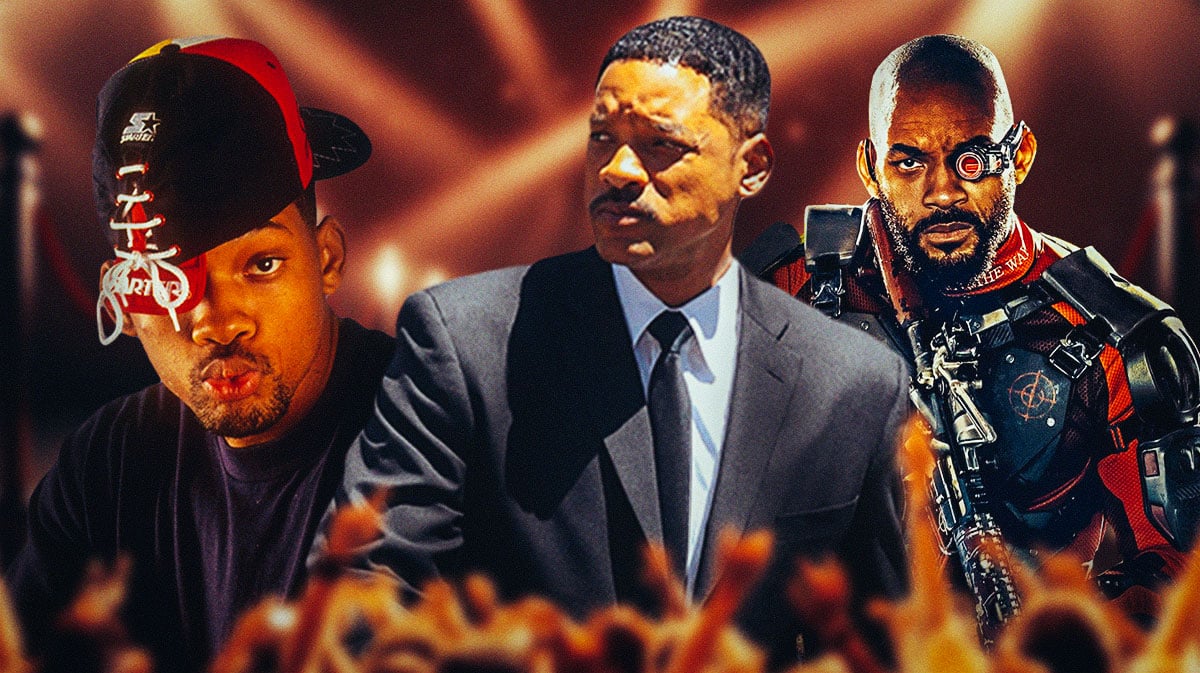 Will Smith rapping, acting in Men in Black and acting in Suicide Squad.