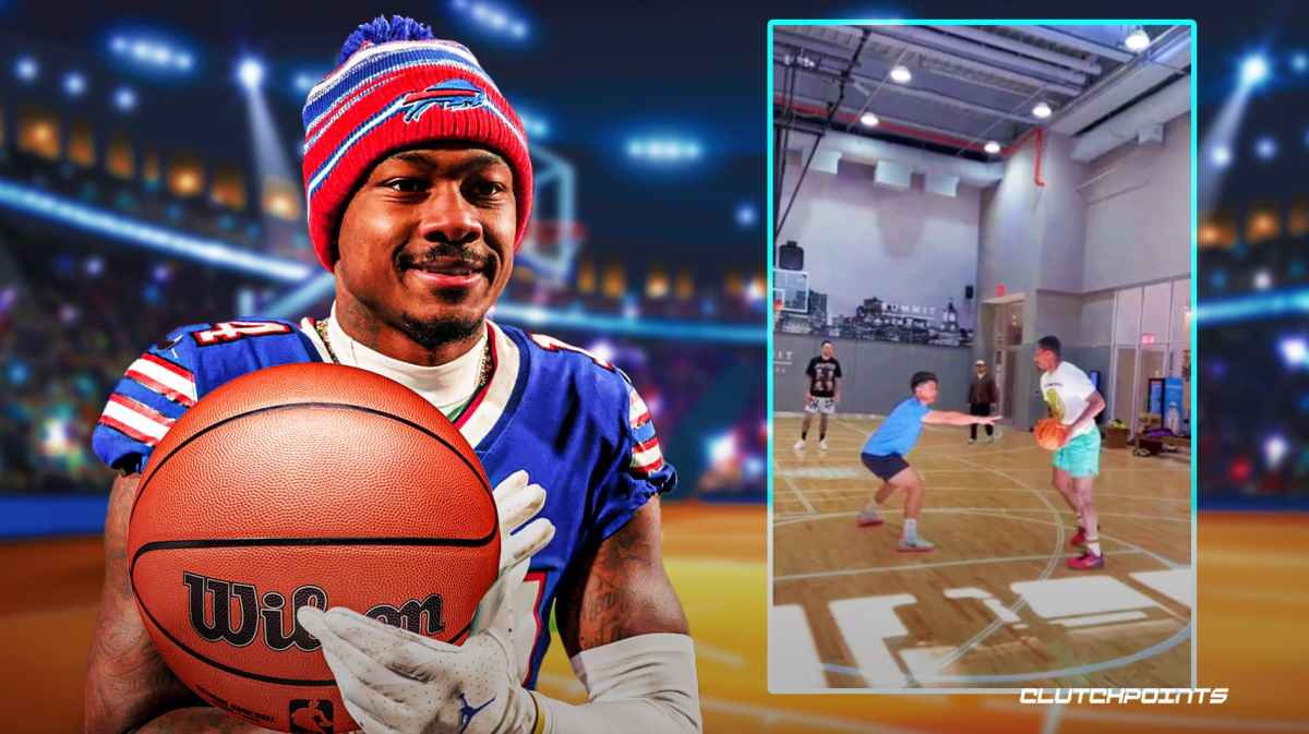 Buffalo Bills Stefon Diggs basketball video