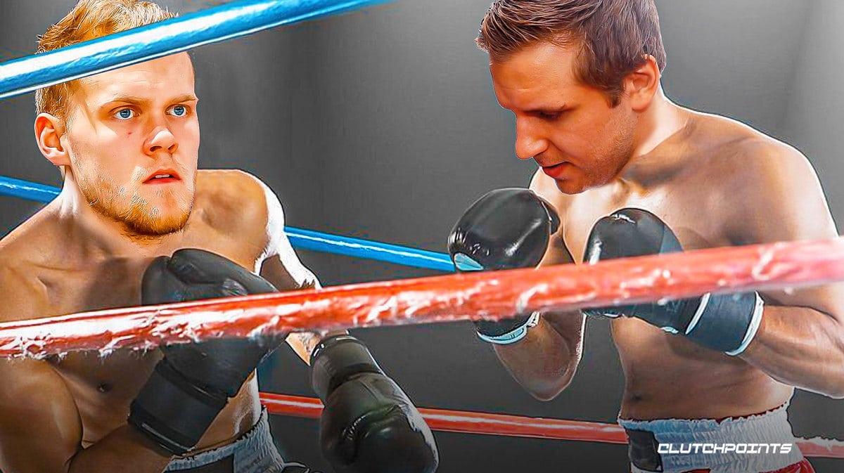 Blues' Brayden Schenn throws haymakers with Nikolaj Ehlers