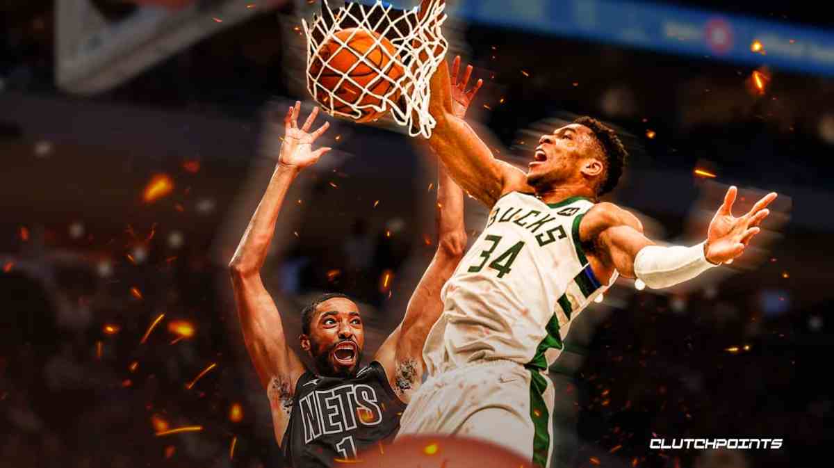 Giannis Antetokounmpo, Mikal Bridges, Milaukee Bucks, Brooklyn Nets, NBA Playoffs