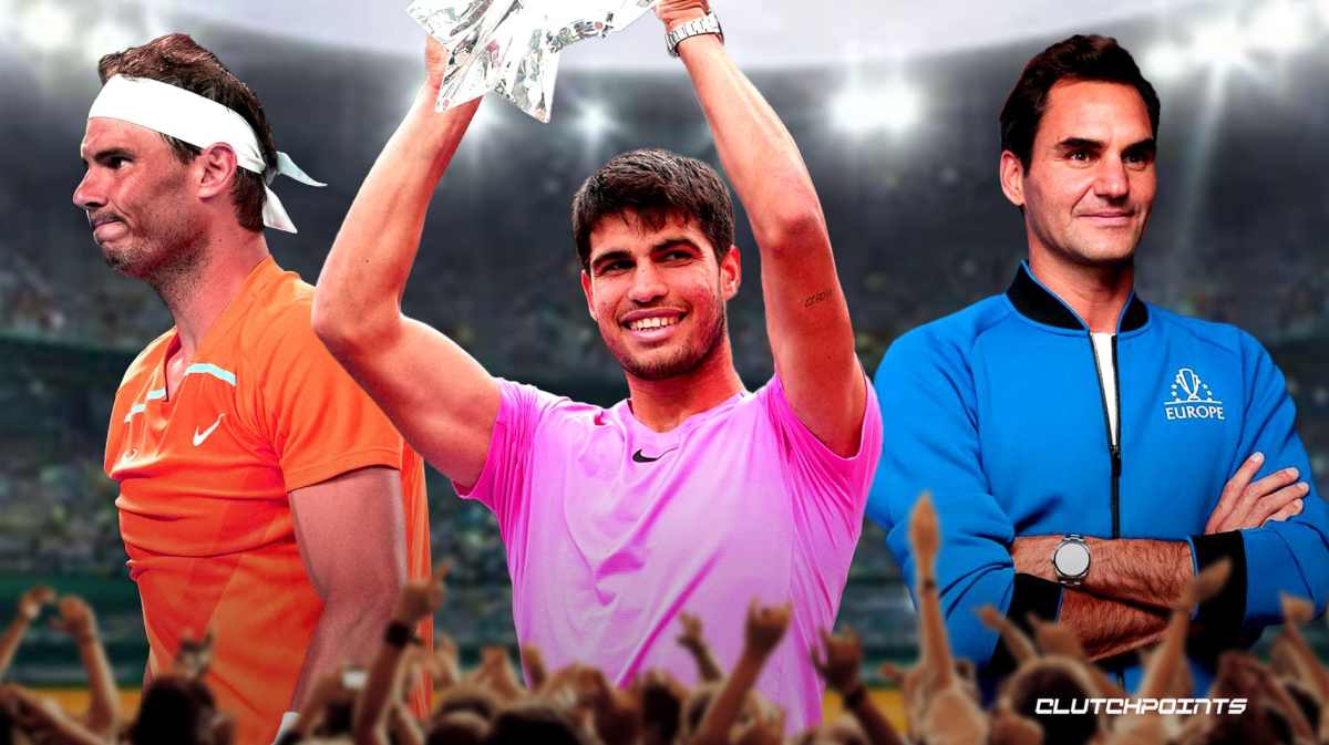 Carlos Alcaraz, Rafael Nadal, Roger Federer