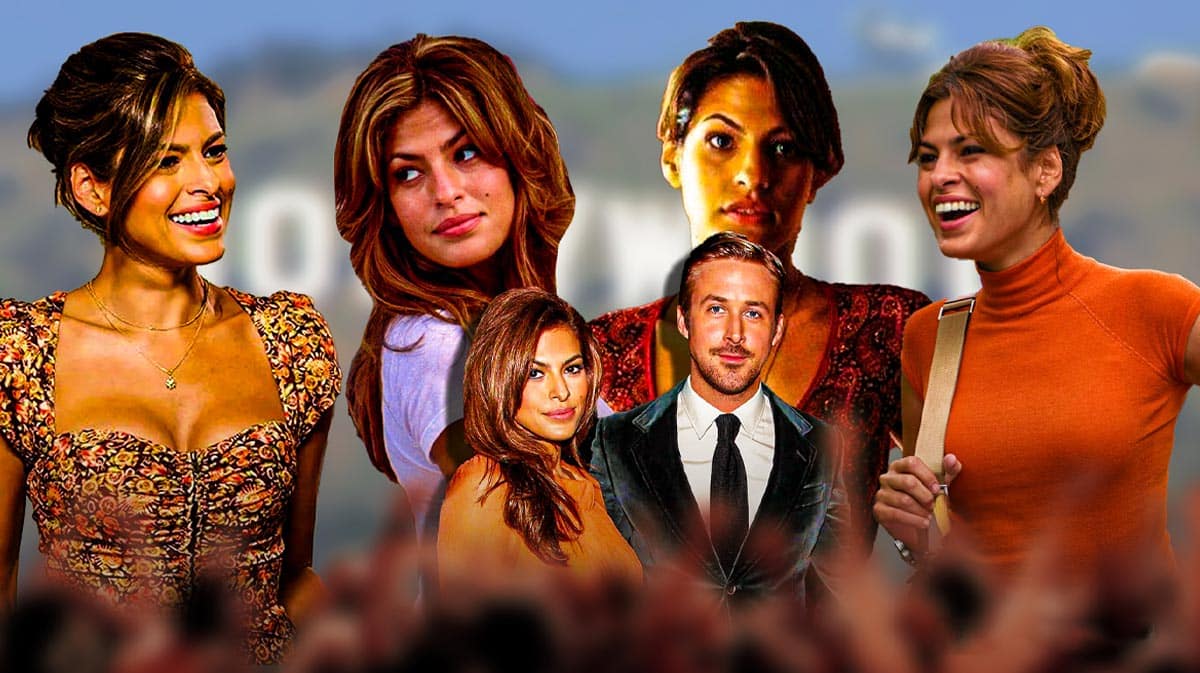 Eva Mendes in various acting roles.